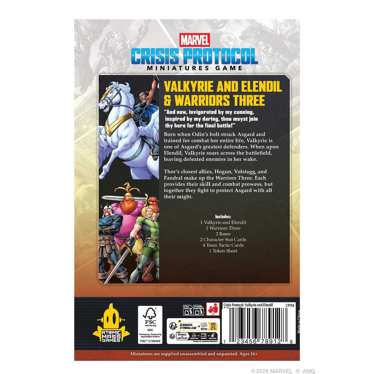 Marvel: Crisis Protocol Valkyrie on Aragon & Warriors Three