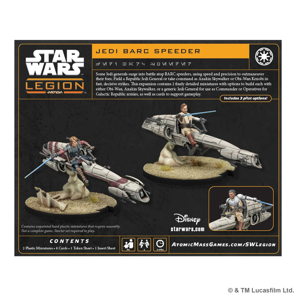 Star Wars: Legion - Jedi General on BARC Speeder