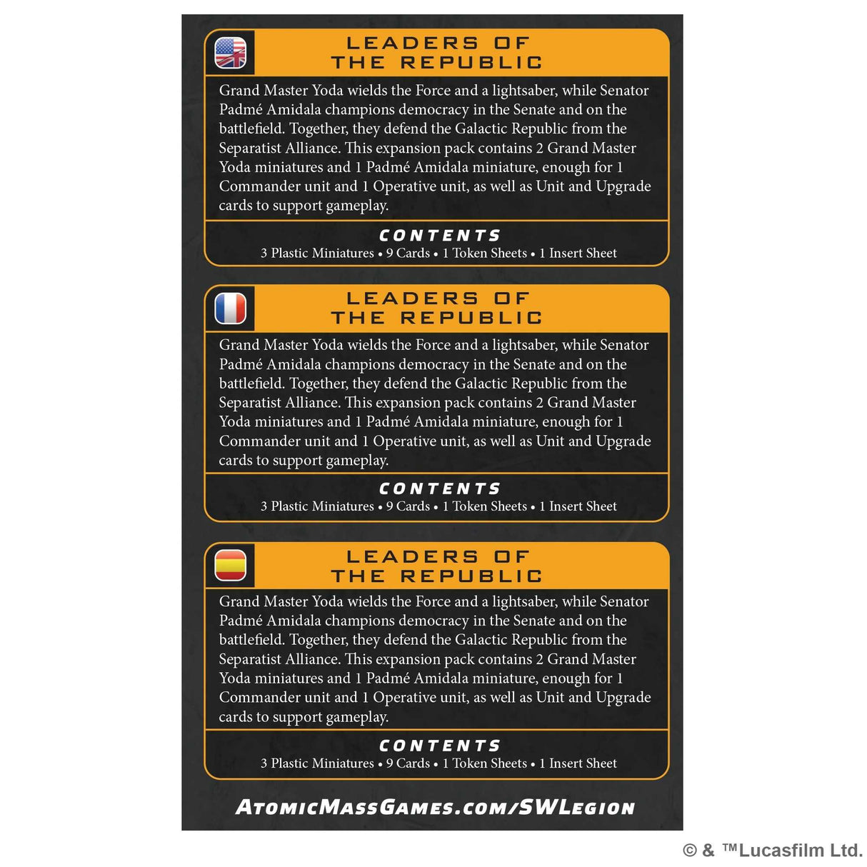 Star Wars: Legion - Leaders of the Republic (Padmé & Yoda)