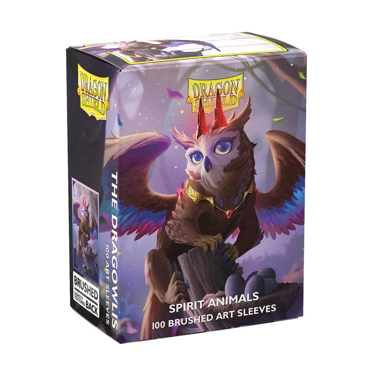Dragon Shield Spirit Animals - The Dragowlis Brushed ART Sleeves - Standard (100)