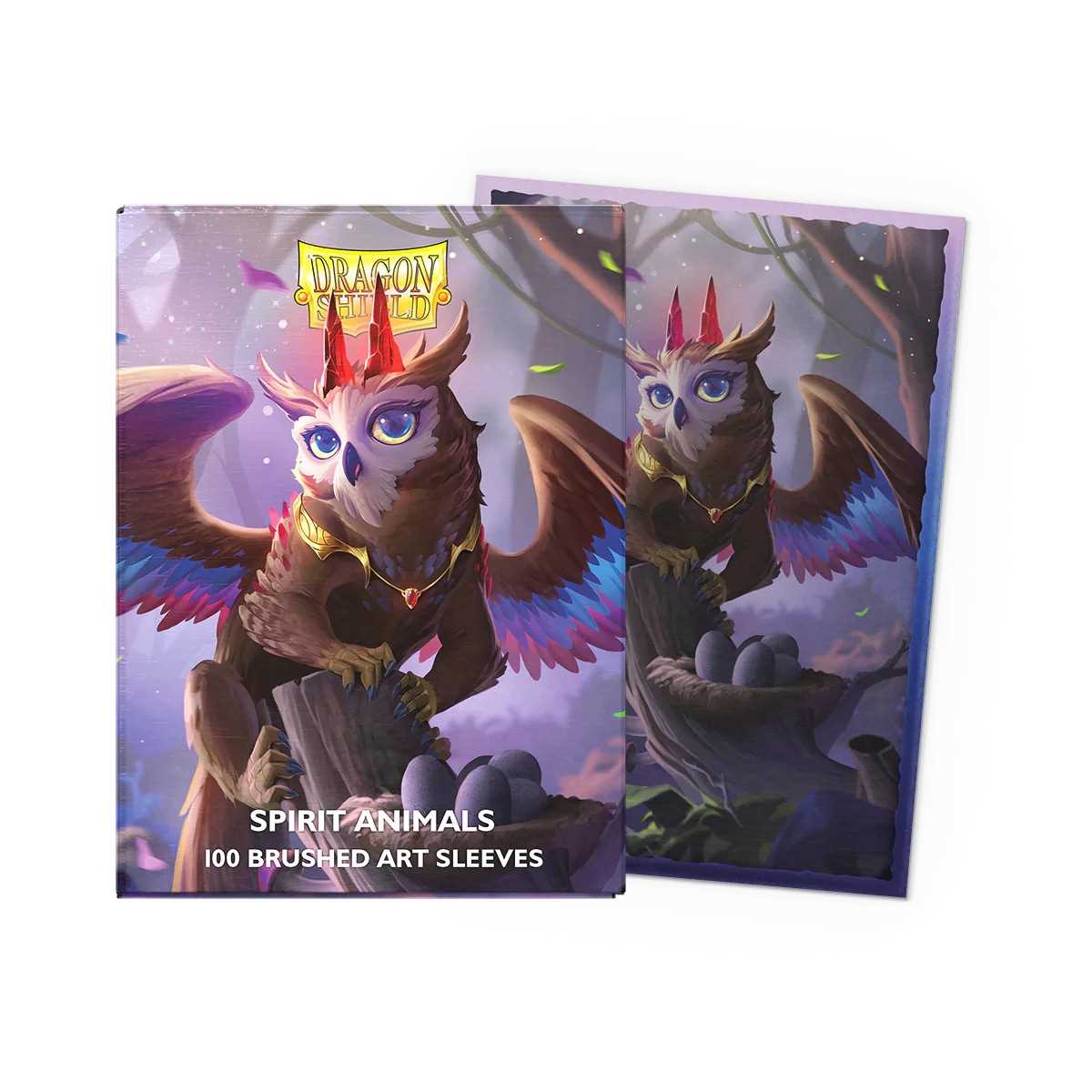Dragon Shield Spirit Animals - The Dragowlis Brushed ART Sleeves - Standard (100)