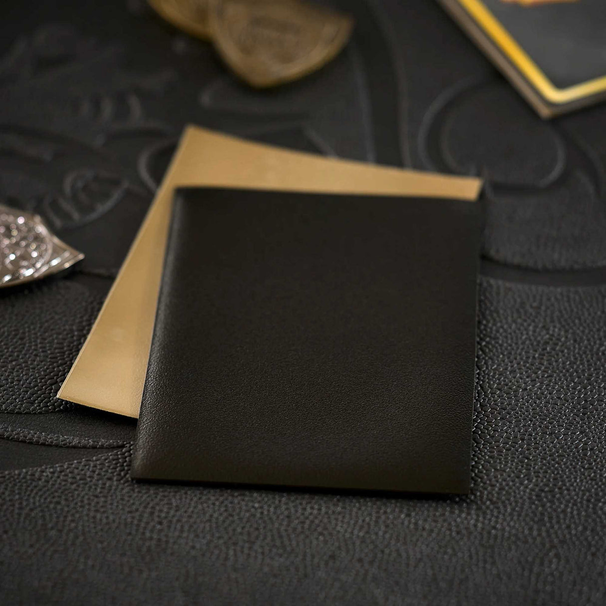 Dragon Shield Matte Dual Standard Sleeves - Black & Gold (100 ct.)
