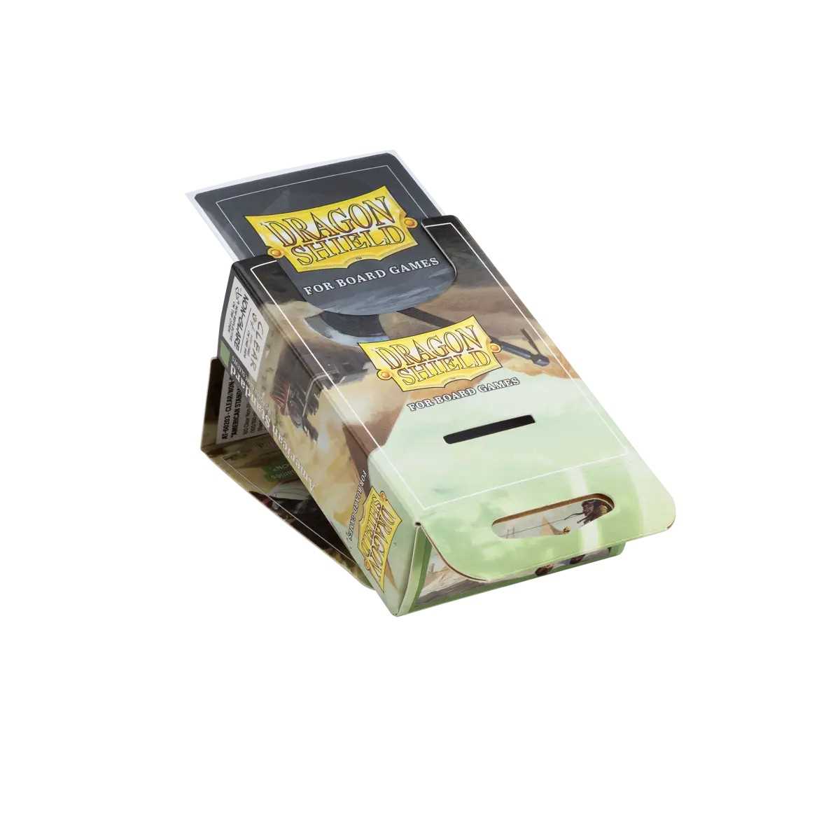 Dragon Shield 100 Clear Non-Glare Board Game Sleeves - American Standard