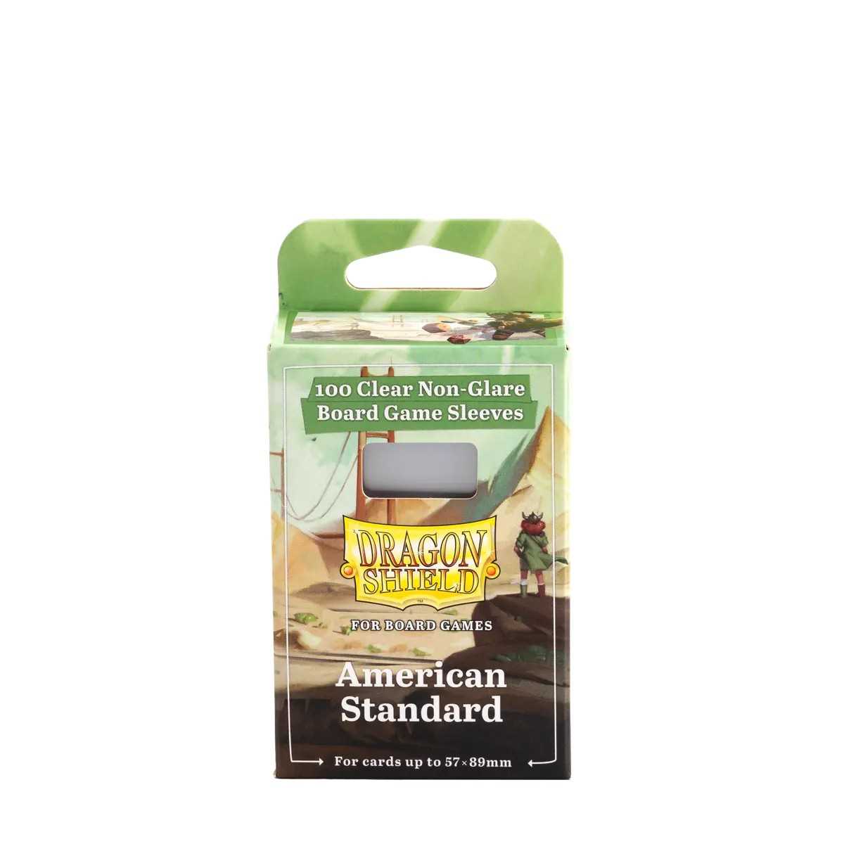 Dragon Shield 100 Clear Non-Glare Board Game Sleeves - American Standard