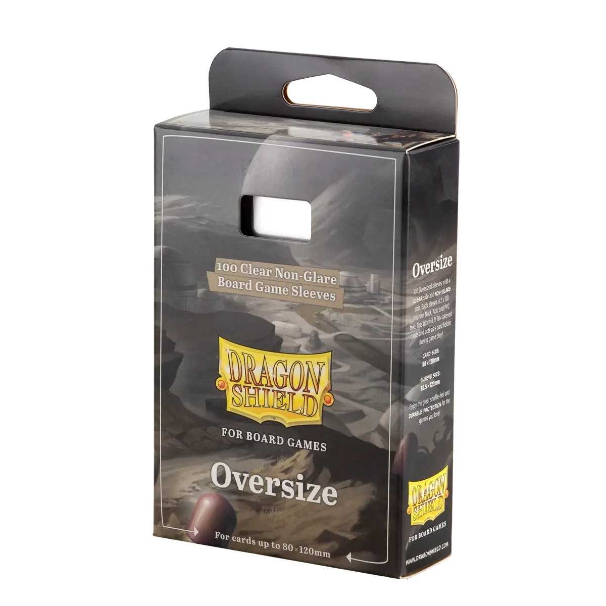 Dragon Shield 100 Clear Non-Glare Board Game Sleeves - Oversize
