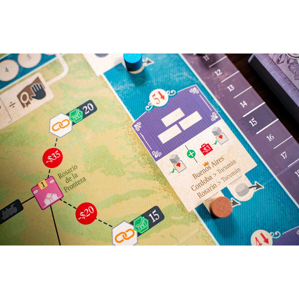 Age of Rail: Allegheny & La Pampa - Expansion Map