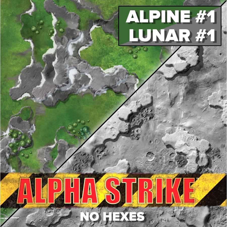 Battletech Battle Mat: Alpha Strike Alpine 1/ Lunar 1 Hexless
