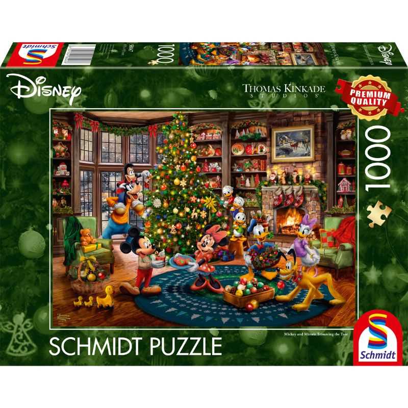 Thomas Kinkade: Disney Mickey & Minnie Trimming The Tree (1000pc)