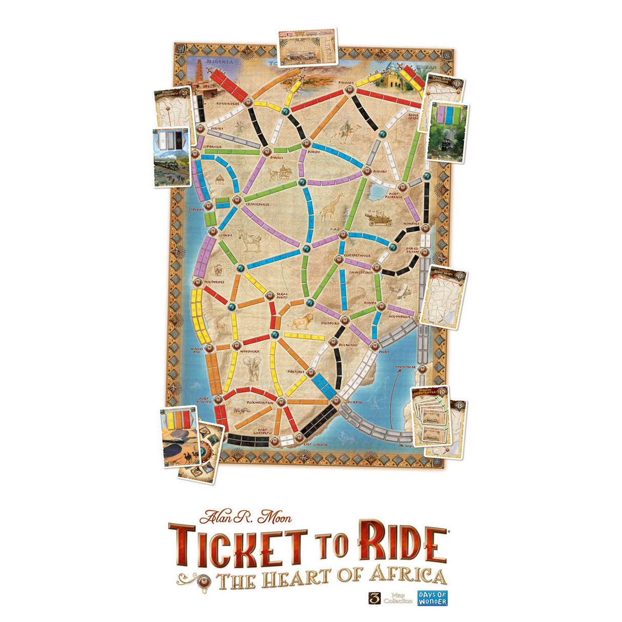 Ticket To Ride Map Collection: Volume 3 - The Heart of Africa