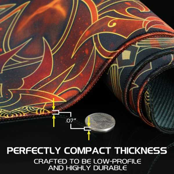 Enhance TCG Playmat with Stitched Edges and Drawstring Pouch (Flames)