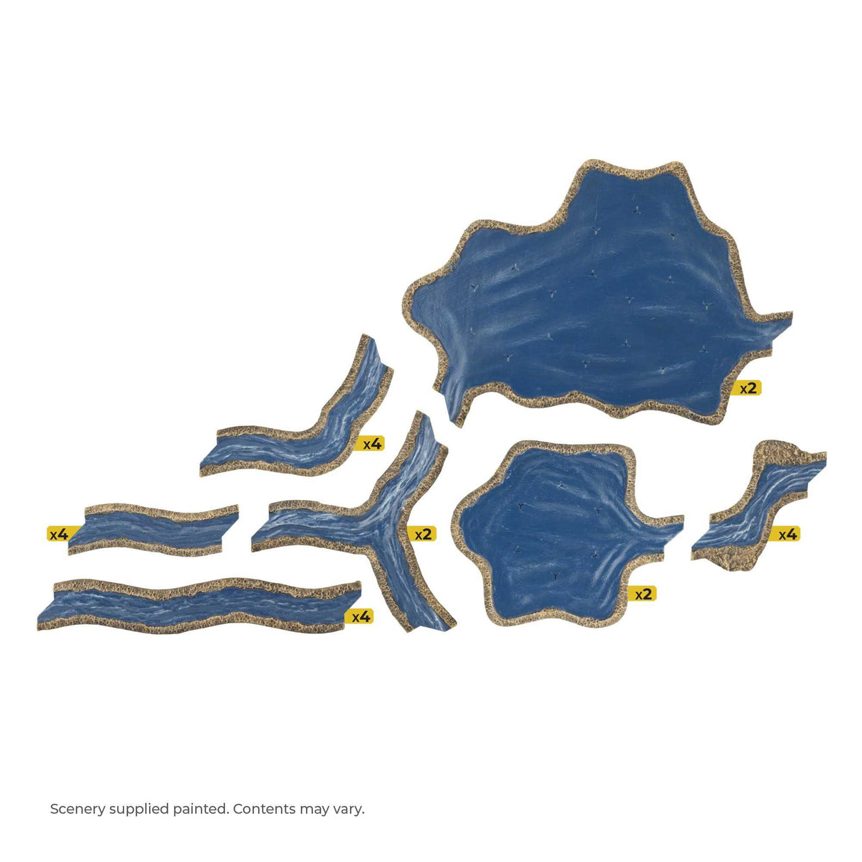 Hextech Tabletop Ready Painted Terrain: Rivers and Lakes