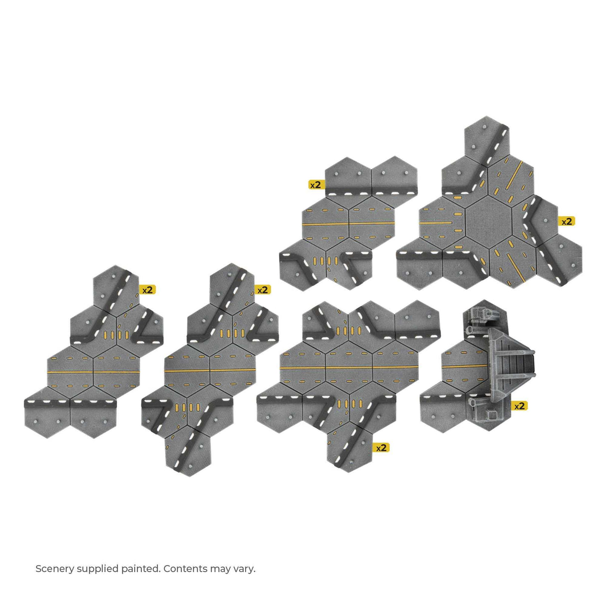Hextech Tabletop Ready Painted Terrain: Trinity City Highway Exits and Tunnels