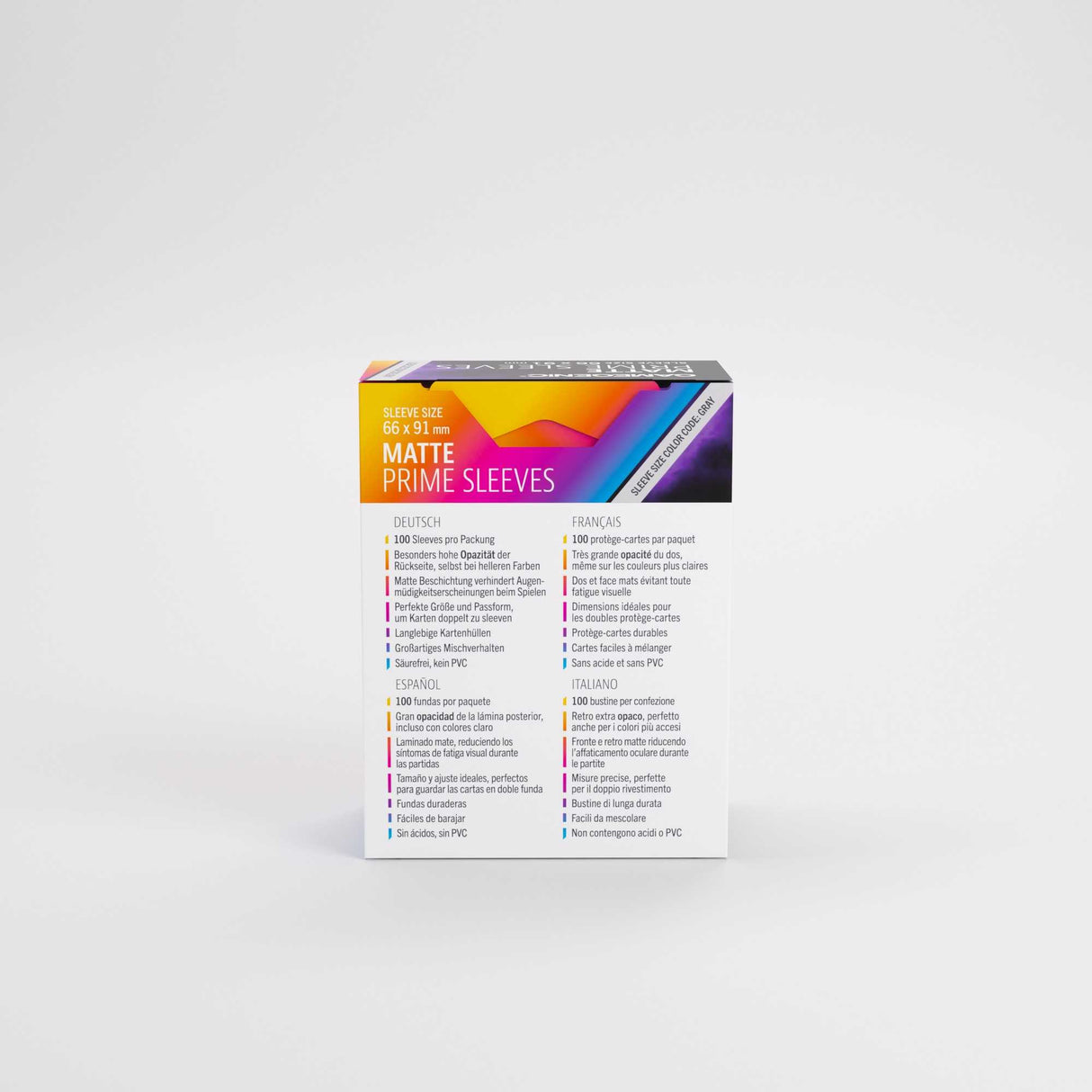Gamegenic Matte Prime Sleeves Purple 66x91 (100 ct.)