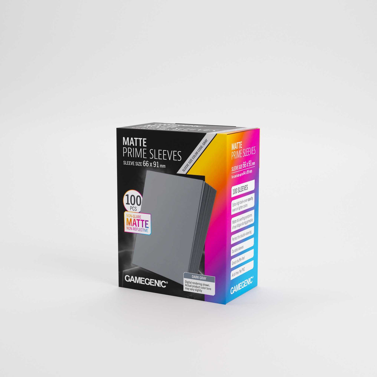 Gamegenic Matte Prime Sleeves Dark Gray 66x91 (100 ct.)