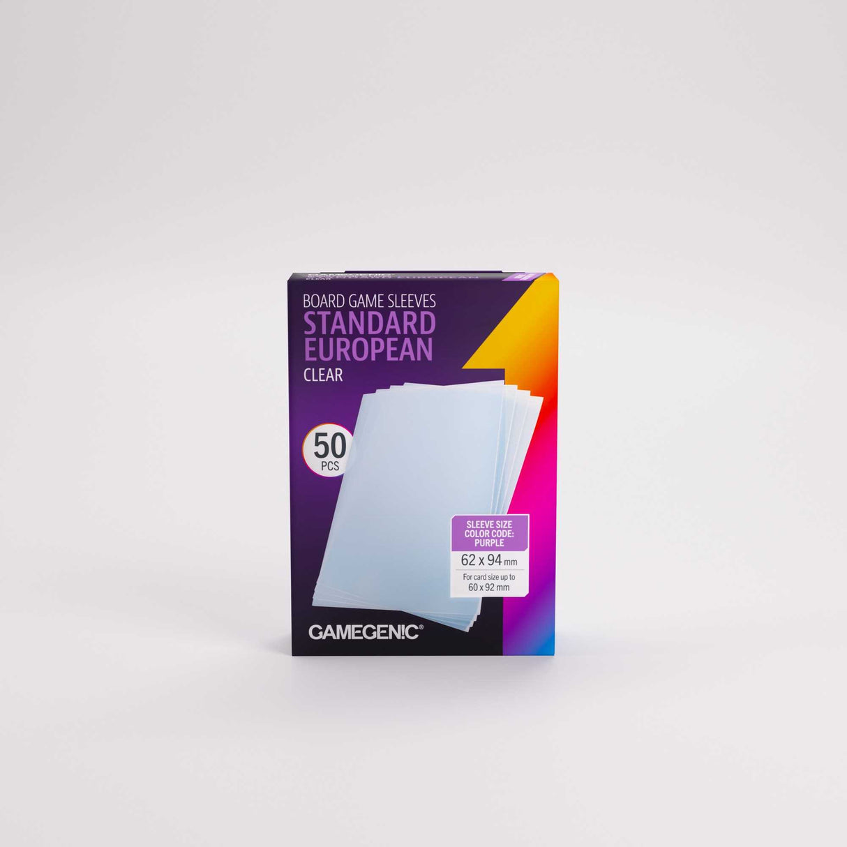 Gamegenic Board Game Sleeves Standard European Clear (50 ct.)