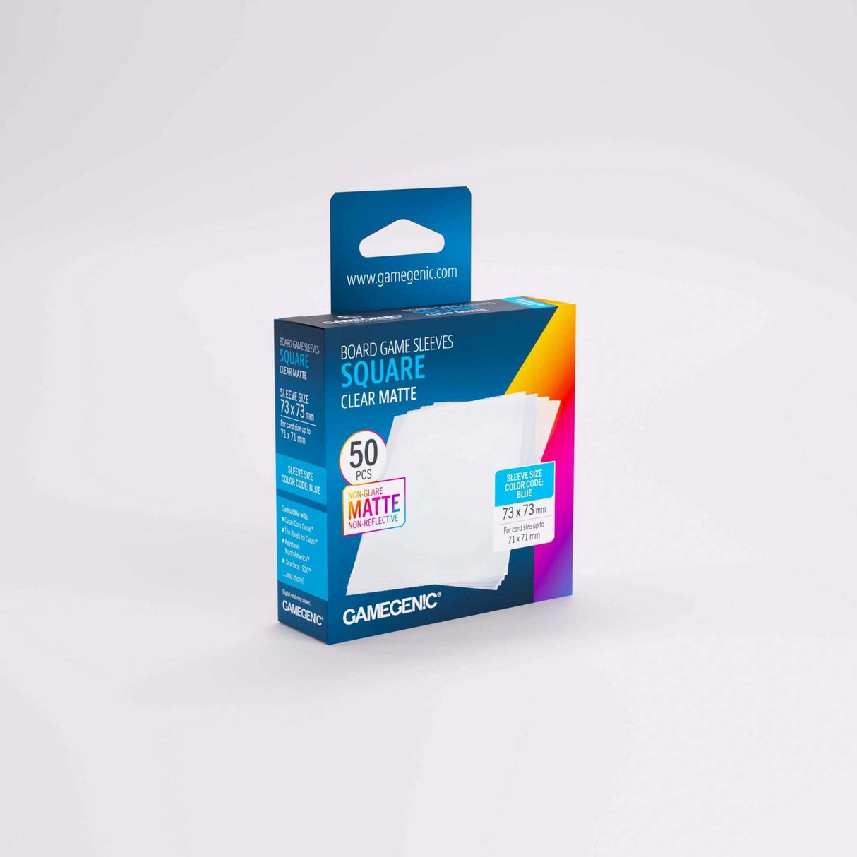 Gamegenic Board Game Sleeves Square Clear Matte (100 ct.)