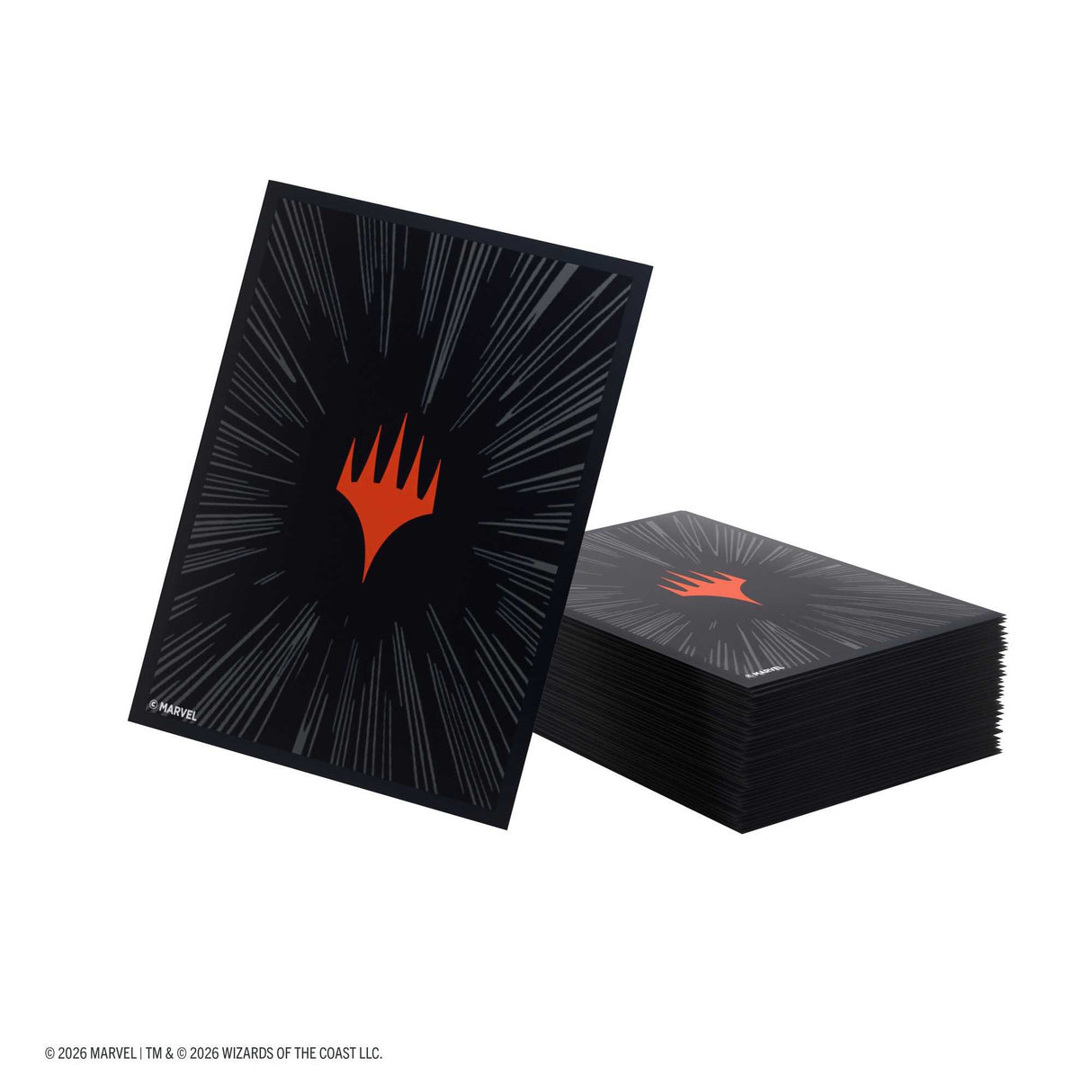 Gamegenic Magic: The Gathering Marvel Super Heroes Premium Double Sleeving Pack 100 - Comic Burst Black