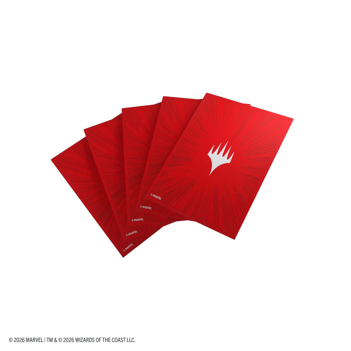 Gamegenic Magic: The Gathering Marvel Super Heroes Premium Double Sleeving Pack 100 - Comic Burst Red