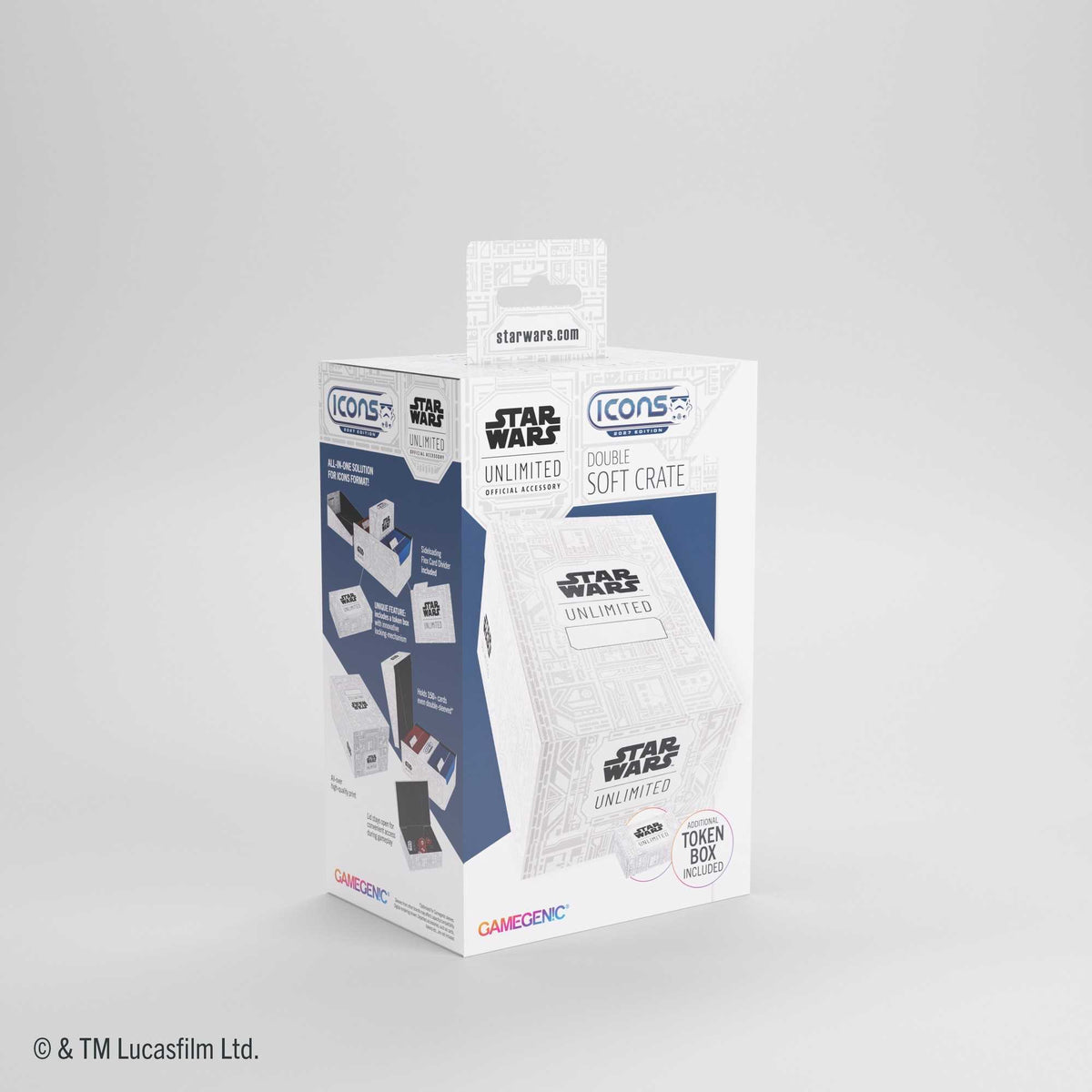 Gamegenic Star Wars: Unlimited Double Soft Crate - Unlimited Pattern White