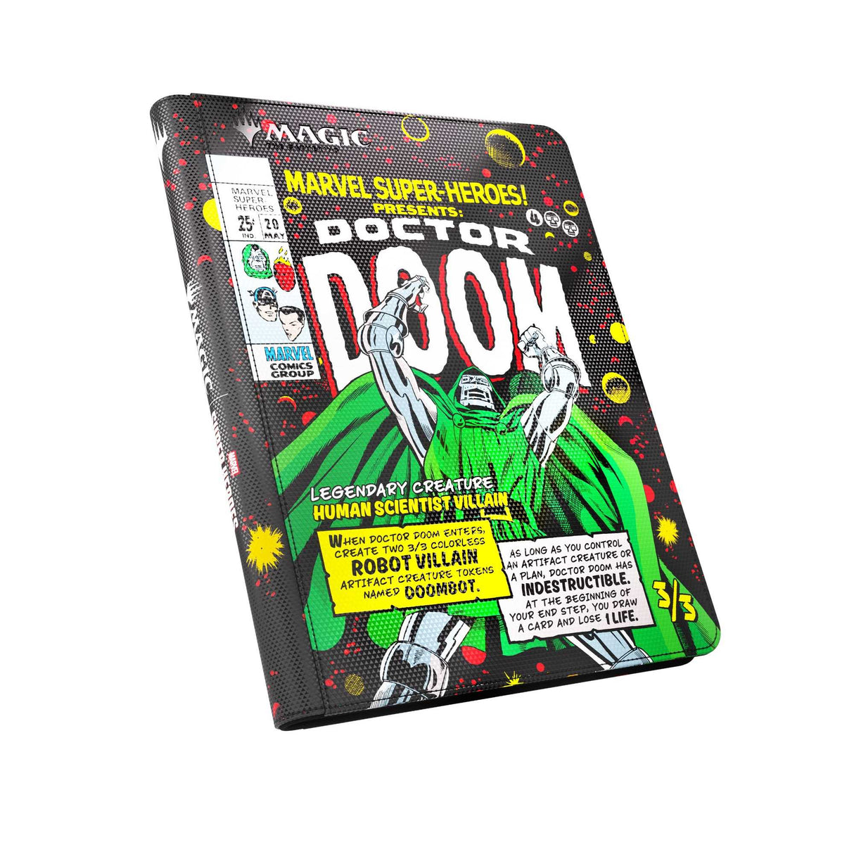 Gamegenic Magic: The Gathering Marvel Super Heroes Zip-Up Album 18-Pocket - Doctor Doom/Spider-Man
