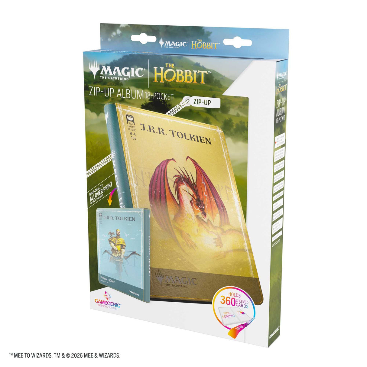 Gamegenic Magic: The Gathering The Hobbit Zip-Up Album 18-Pocket - Gleaming Splendor/The King of Dale