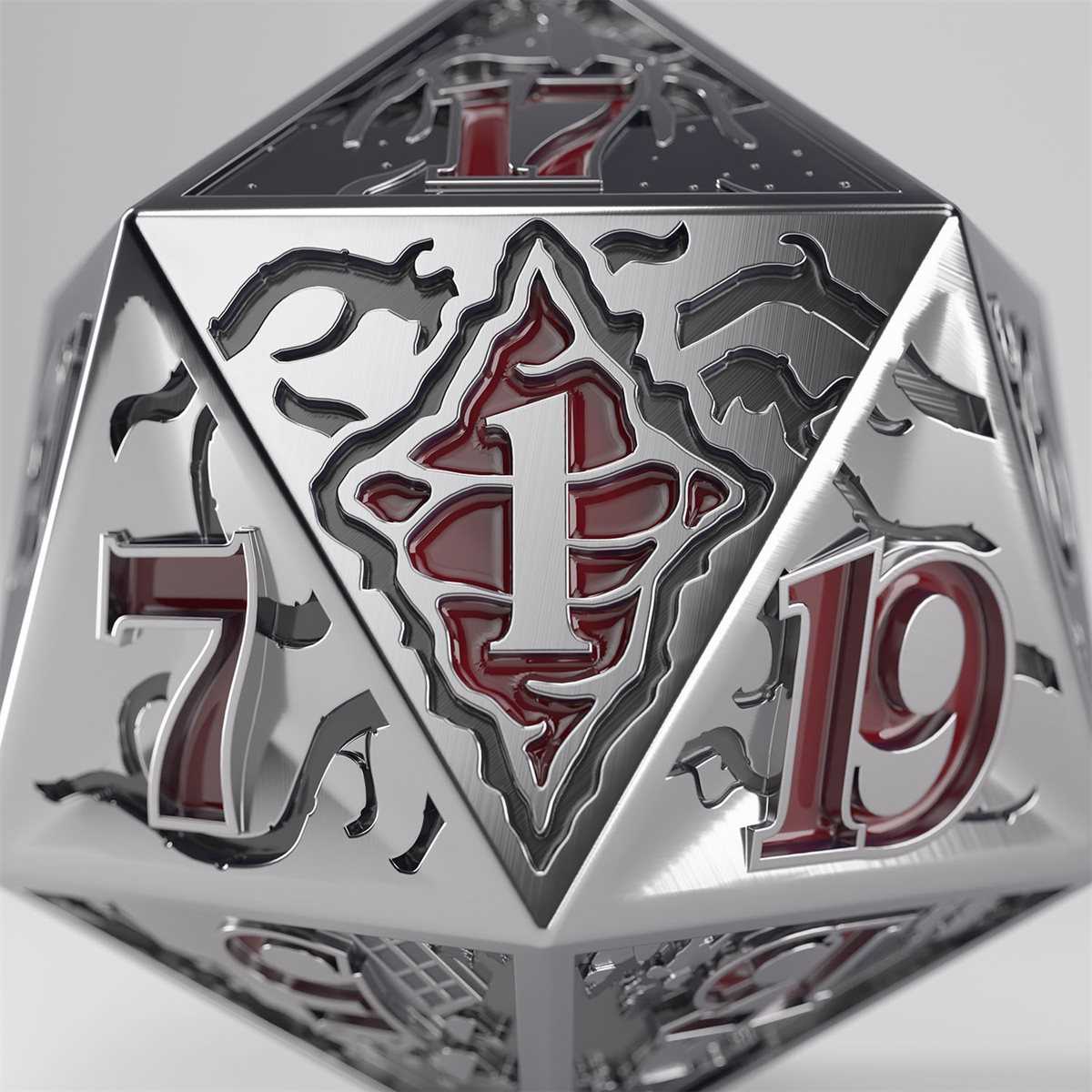 Gamegenic Stranger Things - Hellfire Club Premium Metal D20 Die