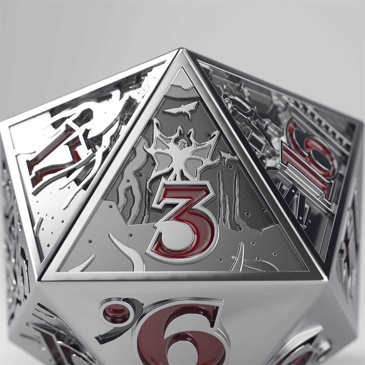 Gamegenic Stranger Things - Hellfire Club Premium Metal D20 Die