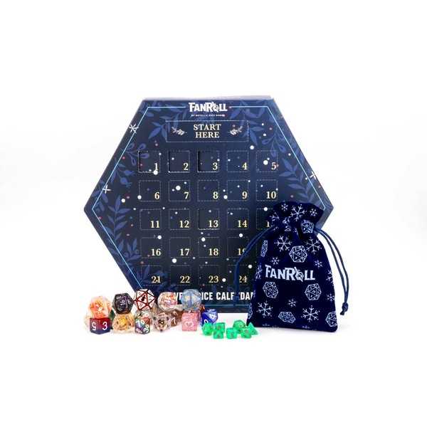 FanRoll Poly Dice Advent Calendar (2023 version)