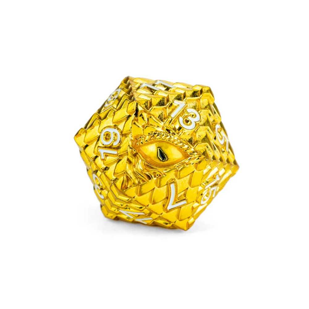 D&D Dragon Scale Metal Dice Set: Gold