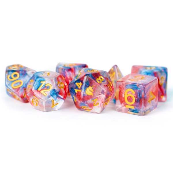 Resin Poly Dice Set: Unicorn Cosmic Carnival