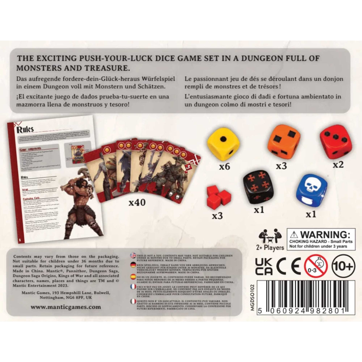 Dungeon Saga Origins The Dice Game