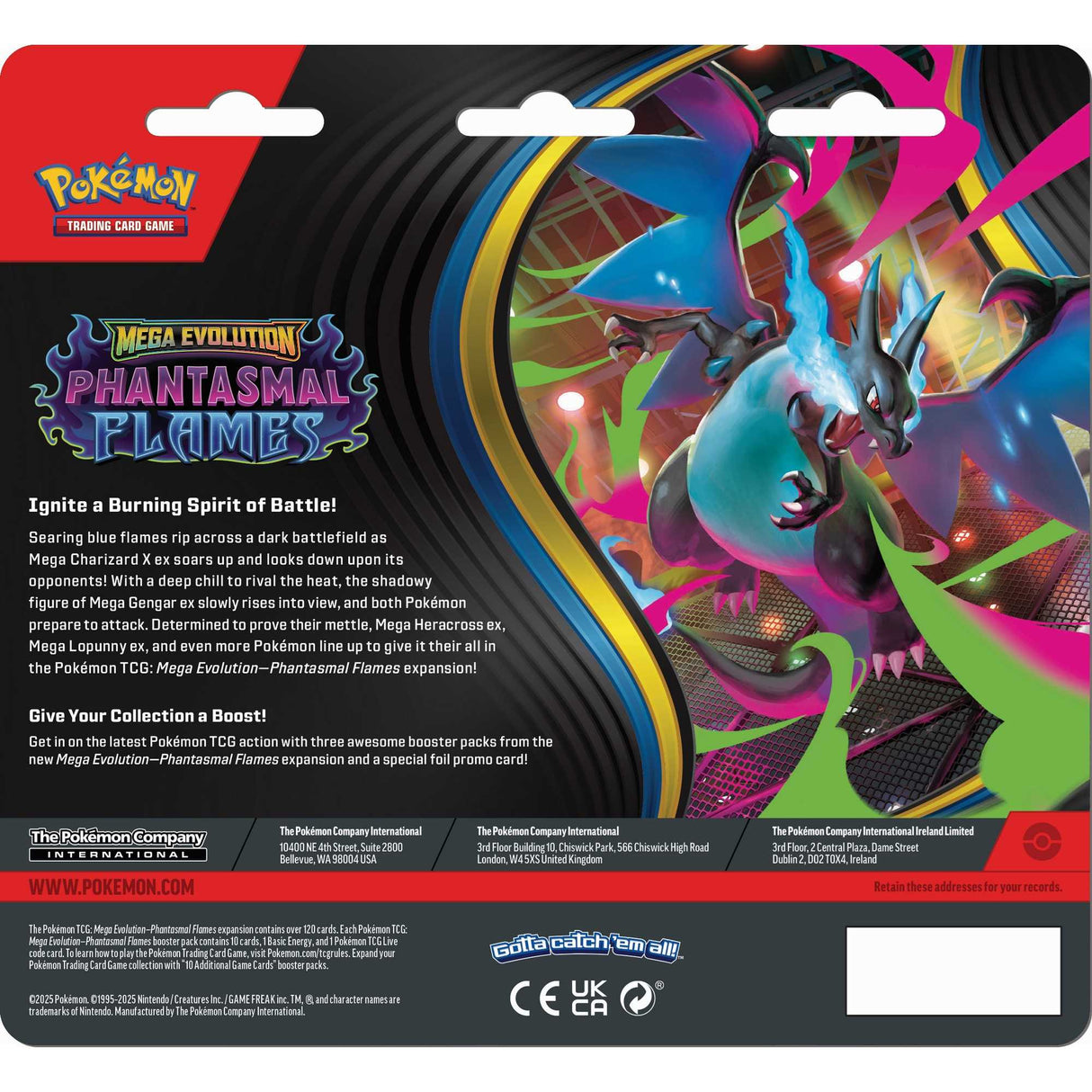 Pokémon TCG: Mega Evolution Phantasmal Flames - 3 Pack CDU
