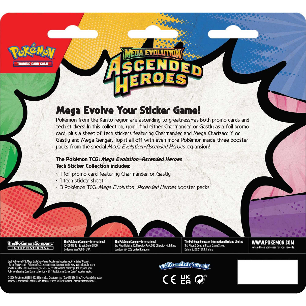 Pokémon TCG: Mega Evolution Ascended Heroes - Tech Sticker Collection - Assorted Display