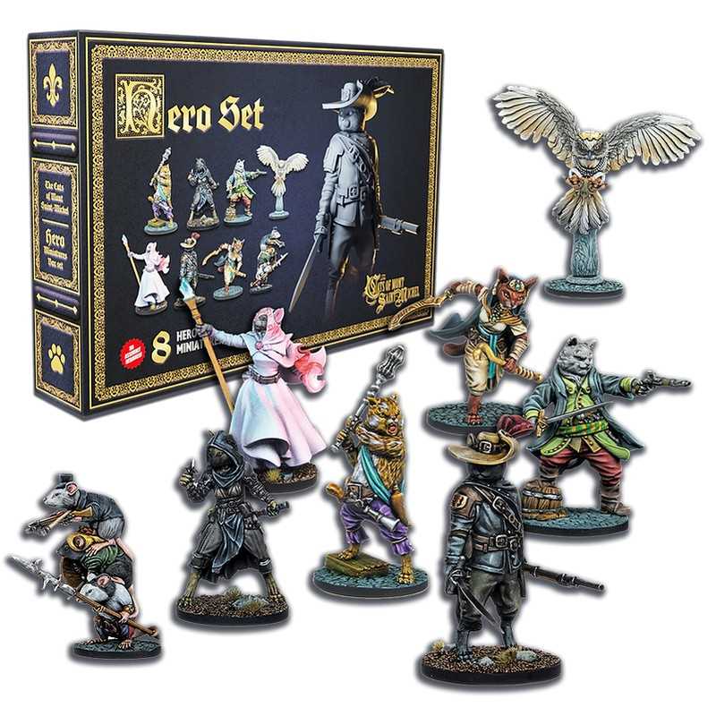 The Cats of Mont Saint Michel Hero Miniatures Set
