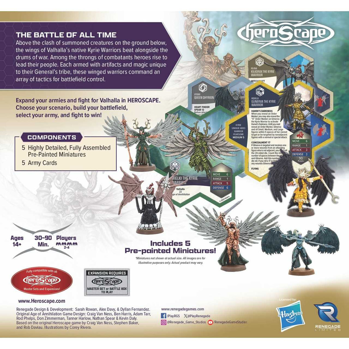 Heroscape: Revna’s Rebuke: Kyrie Warriors Army Expansion - Premium Painted Edition