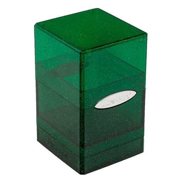Satin Tower Deck Box - Glitter Green