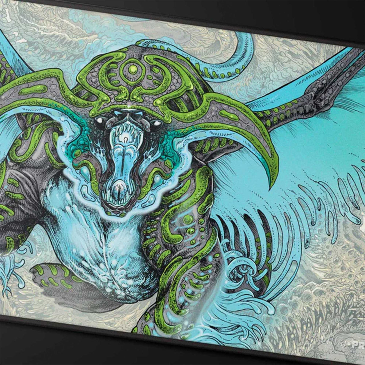 Magic: The Gathering - Return to Tarkir Black Stitched Playmat - Temur