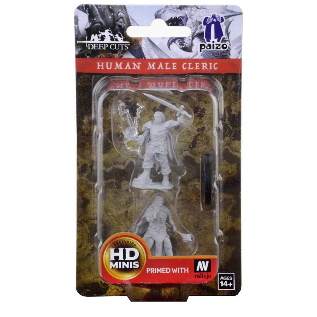 Pathfinder Deep Cuts Unpainted Miniatures: Human Male Cleric