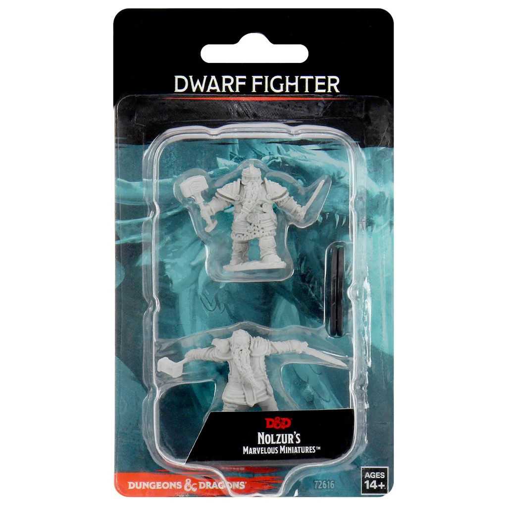 D&D Unpainted Miniatures: Dwarf Male Fighter