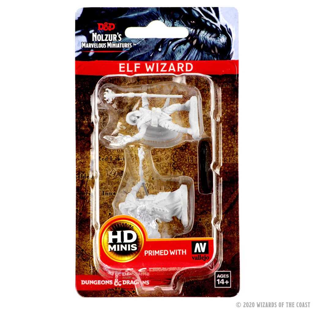 D&D Unpainted Miniatures: Elf Male Wizard