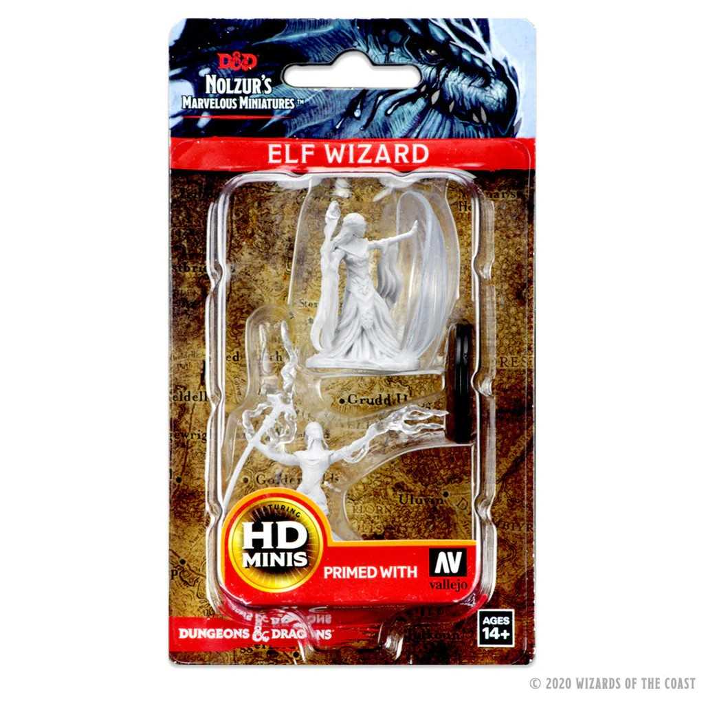 D&D Unpainted Miniatures: Elf Female Wizard