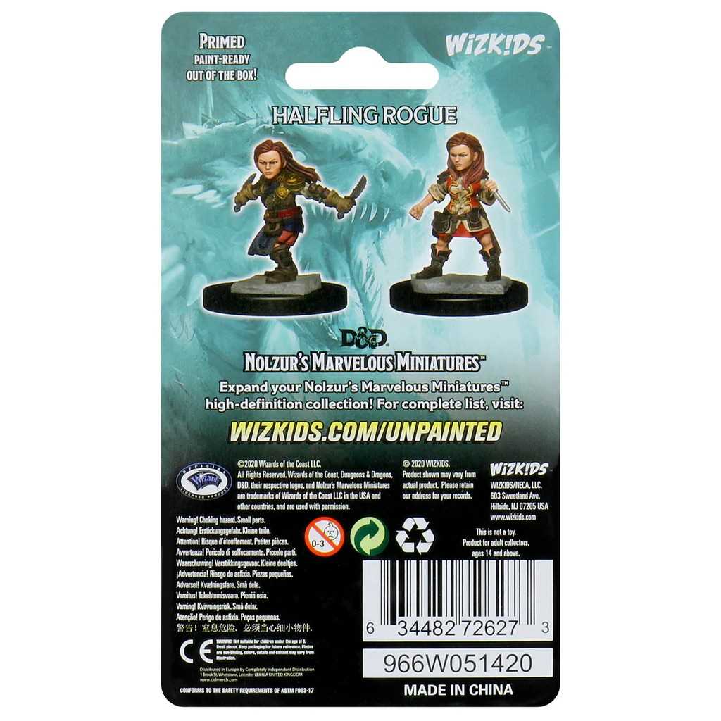 D&D Unpainted Miniatures: Halfling Female Rogue