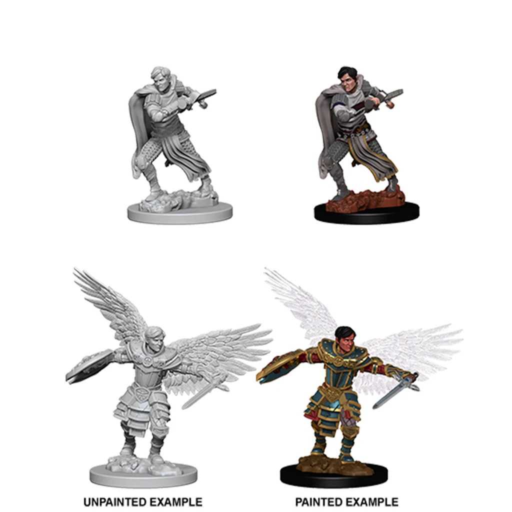 D&D Unpainted Miniatures: Male Aasimar Fighter