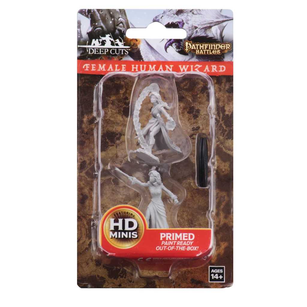 Pathfinder Deep Cuts Unpainted Miniatures: Female Human Wizard