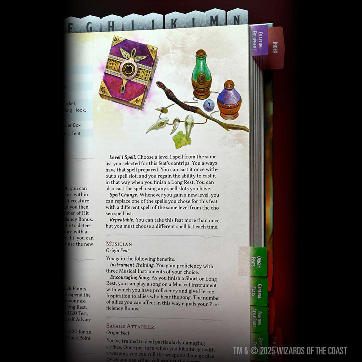 D&D Book Tabs: 2024 Player's Handbook