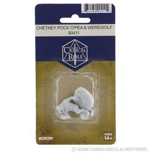 Critical Role Unpainted Miniatures: Chetney Pock O'Pea & Werewolf