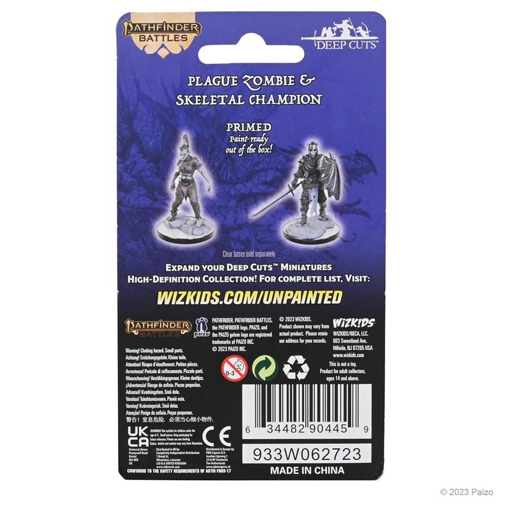 Pathfinder Deep Cuts Miniatures: Plague Zombie & Skeletal Champion