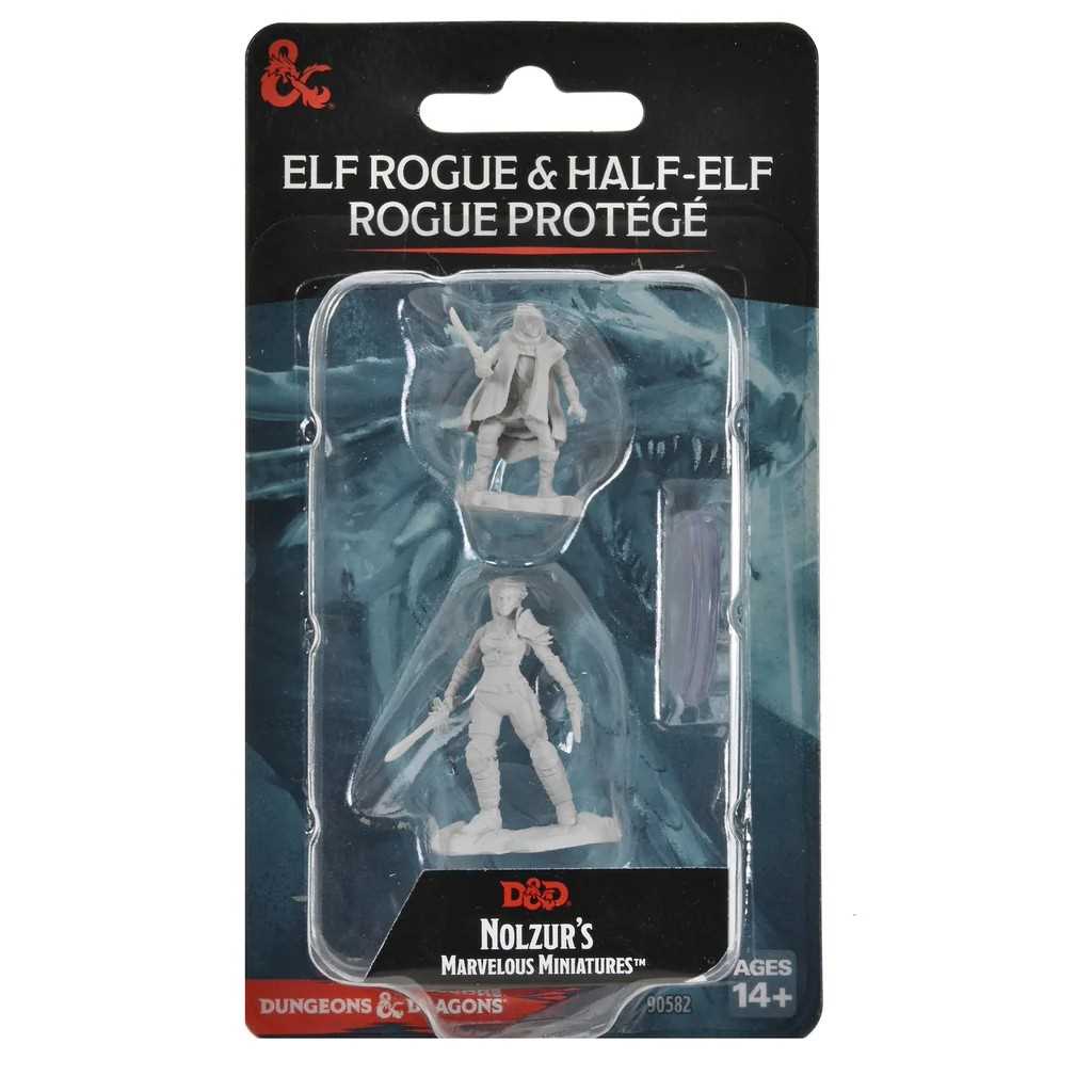 D&D Nolzur's Marvelous Unpainted Miniatures: Elf Rogue & Half-Elf Rogue Protégé
