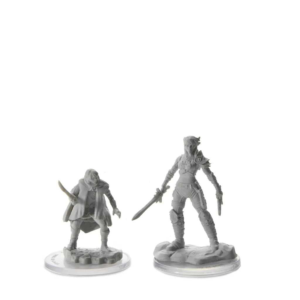 D&D Nolzur's Marvelous Unpainted Miniatures: Elf Rogue & Half-Elf Rogue Protégé