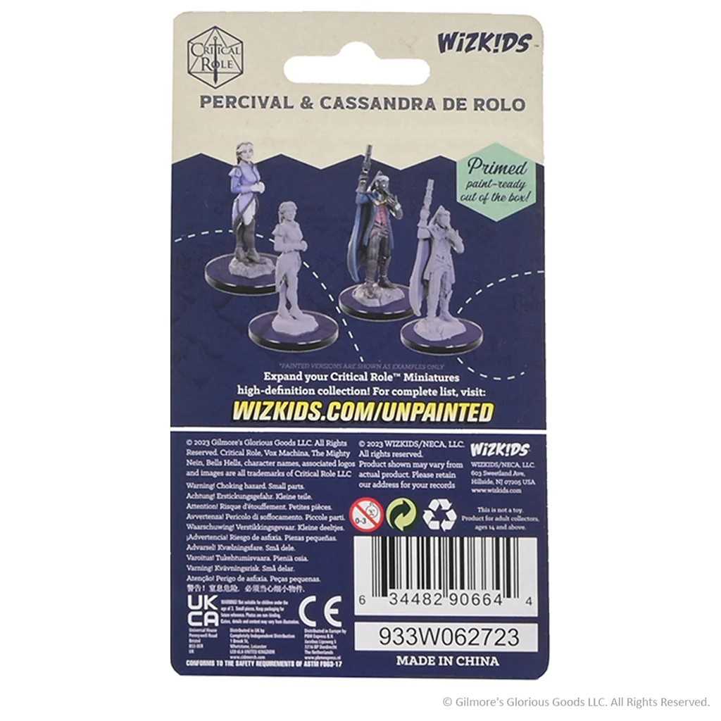 Critical Role Unpainted Miniatures: Percival & Cassandra De Rolo